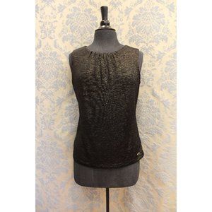 Metallic Gold and Black Calvin Klein Tank Top (M)